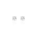 BRINCO SOLITÁRIO MOISSANITE 6,5MM EM PRATA 