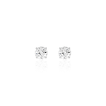 BRINCO SOLITÁRIO MOISSANITE 8MM EM PRATA 