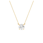 COLAR 45CM SOLITÁRIO MOISSANITE 10MM PRATA BANHO OURO AMARELO
