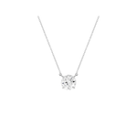 COLAR 45CM SOLITÁRIO MOISSANITE 5MM EM PRATA 