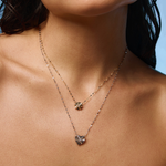 COLAR CORAÇÃO LUME COM DIAMANTE DE 3PTS EM OURO BRANCO