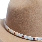 Hatband Pedraria Branco e Azul Royal P