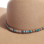 Hatband Pedraria Colorida Azul Turquesa P