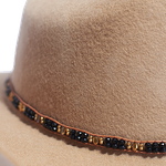 Hatband Pedraria Preto e Dourado P