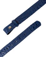 Cinto Base em Couro Croco Blue AC