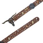 Cinto Long Horn Metais Caramelo AC