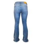 Calça Jeans Escura Don't Touch My Ansata AC