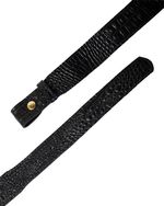 Cinto Base em Couro Croco Black AC