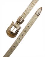 Cinto Navajo Couro Croco Creme AC