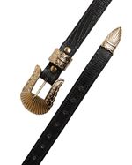 Cinto Navajo Couro Lizard Black AC