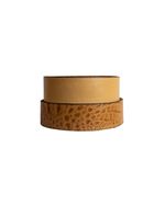 Cinto Dupla Face Croco Caramel AC