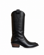 Exótic Boot Lezard Black - Cano Curto AC