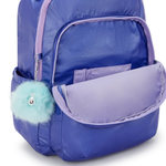 MOCHILA KIPLING SEOUL ROXA - COSMIC METALLIC