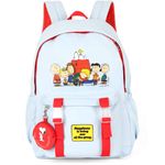 MOCHILA SNOOPY AZUL COM MINI BOLSINHA