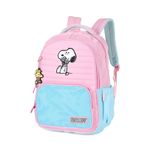 MOCHILA SNOOPY ROSA E AZUL - LUXCEL
