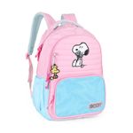 MOCHILA SNOOPY ROSA E AZUL - LUXCEL