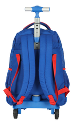 MOCHILA COM RODAS MARIO BROS AZUL 