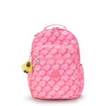 MOCHILA KIPLING SEOUL ESTAMPADO - ADORABLE HEARTS
