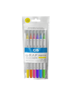 CANETA MARCADOR GRAF HIGHLINE 2 PONTAS EST C/6 CORES NEON