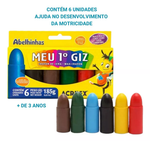 Giz de Cera Meu Primeiro Giz com 6 Cores 185Gr Acrilex
