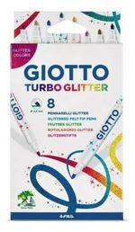 HIDROCOR GIOTTO TURBO GLITTER ESTOJO 8 CORES