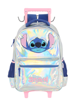 MOCHILA COM RODAS STITCH - PRATA HOLOGRÁFICO