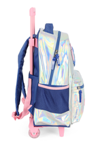 MOCHILA COM RODAS STITCH - PRATA HOLOGRÁFICO