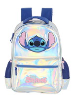 MOCHILA PRATA HOLOGRÁFICO STITCH - LUXCEL