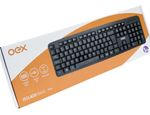 Teclado USB OEX TC10 Basic ABNT2 Preto com Fio Plug & Play Silencioso