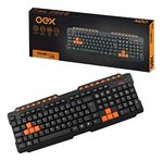 Teclado Gamer OEX TC200 Action USB ABNT2 Preto com Teclas Multimídia e Design Ergonômico