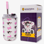 COPO NEO C/CANUDO 300ML VAQUINHA