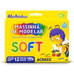 MASSINHA DE MODELAR SOFT ACRILEX C/12 CORES