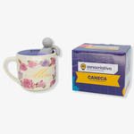 CANECA 350ML C/ INFUSOR P/ CHÁ MÃE ENCANTO