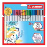 STABILO PEN 68 BRUSH EST C/24 - 568/24-211 