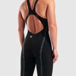 Maiô Powerskin Veloce Open Back Preto/Verde arena