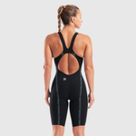 Maiô Powerskin Veloce Open Back Preto/Verde arena