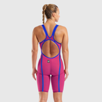 Maiô de Natação Powerskin Veloce Open Back Rosa/Violeta arena - Edição Limitada