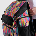 Mochila One Go Print Branco/Rosa 45L arena