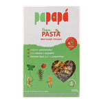 Macarrão Infantil Mini Fusilli Tricolori com Vegetais Papapá 200g
