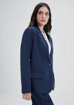 Blazer Feminino Oversized Em Crepe