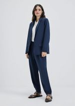 Blazer Feminino Oversized Em Crepe
