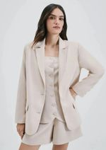 Blazer Feminino Oversized Em Crepe