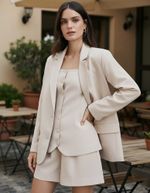 Blazer Feminino Oversized Em Crepe
