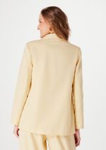 Blazer Feminino Reto Alongado Em Linho