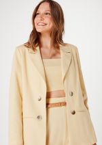 Blazer Feminino Reto Alongado Em Linho