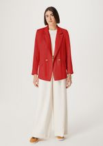 Blazer Feminino Alongado Em Alfaiataria