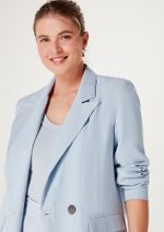 Blazer Feminino Alongado Em Alfaiataria