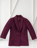Blazer Feminino Jacquard E Mangas 7/8  Bordô P