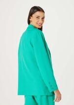 Blazer Feminino Alongado Em Linho Verde M