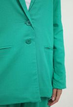 Blazer Feminino Alongado Em Linho Verde M